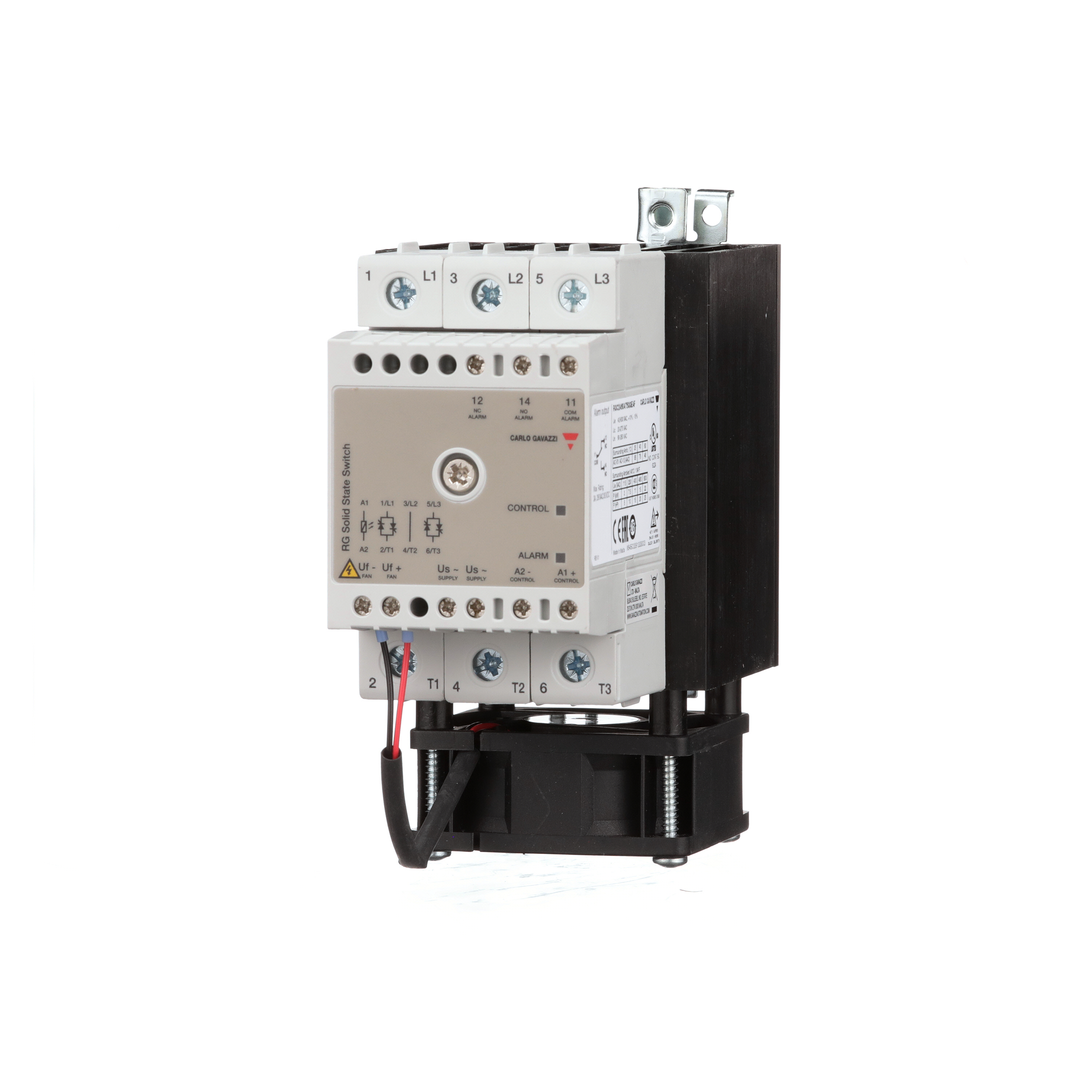 Carlo Gavazzi Solid State Relay; 3-NO; 20-275VAC/24-190VDC IN; 42-660VAC OUT; Panel Mount; Zero Crossing; LED; Fingersafe